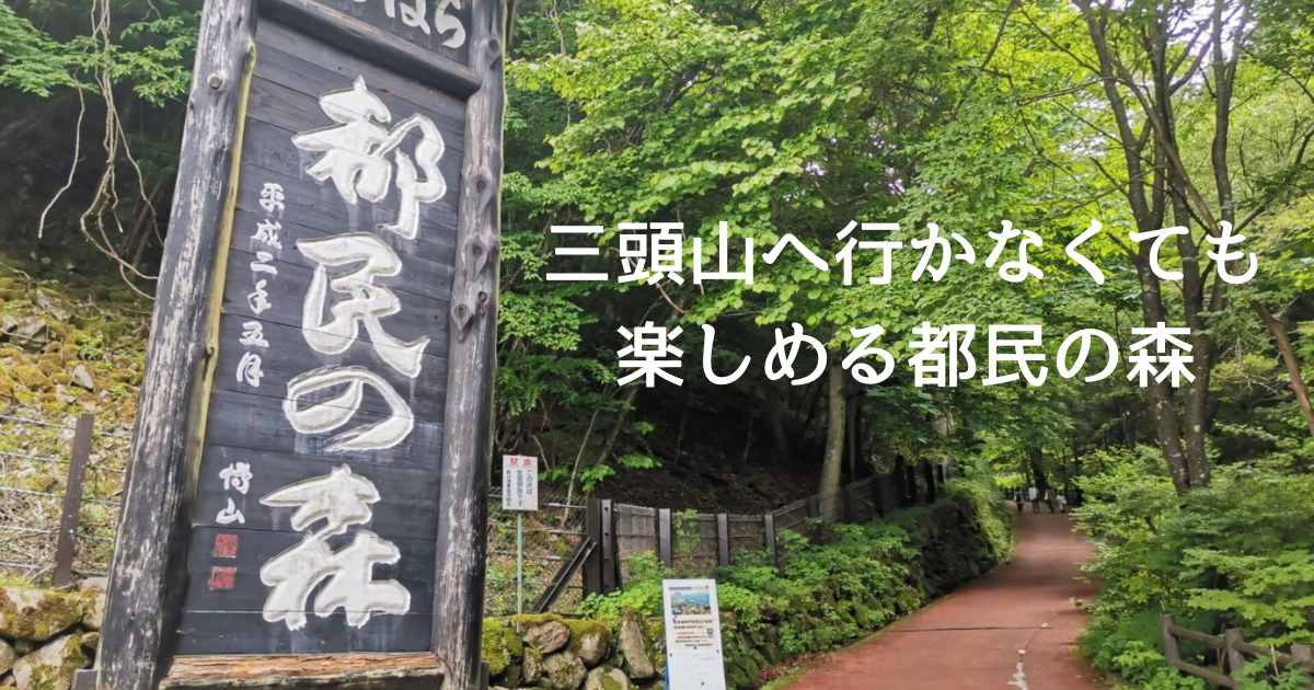 都民の森入口にある大きな看板